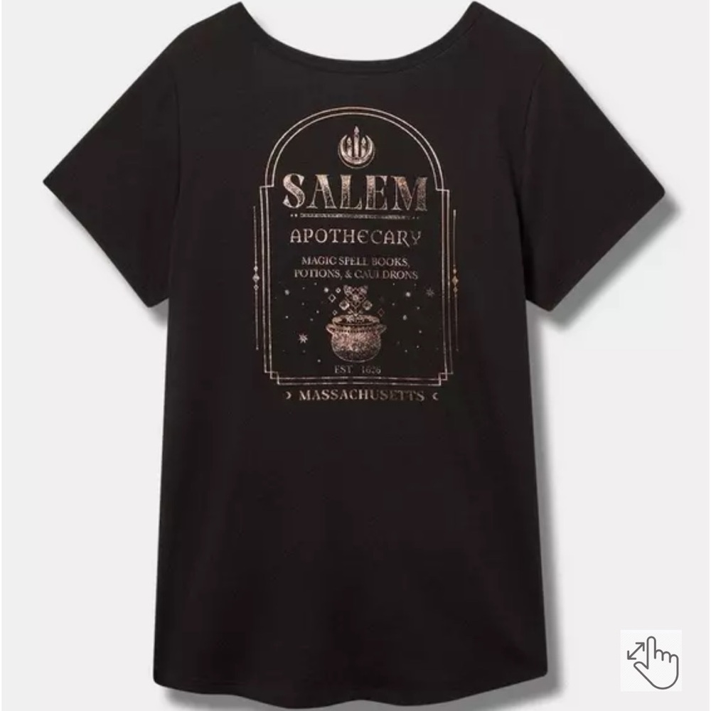 Nwt TORRID Salem Classic Fit Signature Jersey Girlfriend Tee 2X Hocus Pocus